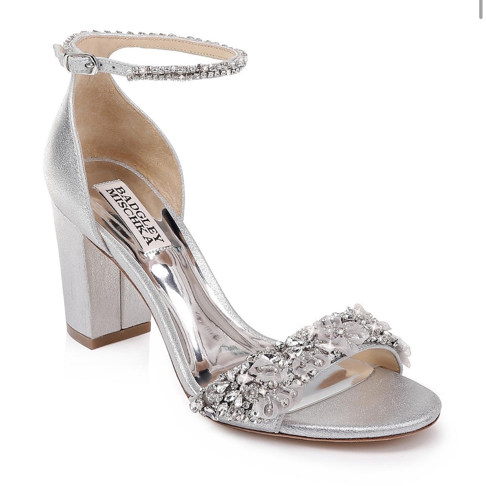 Badgley Mischka Finesse II Crystal-Embellished Ankle-strap Sandals